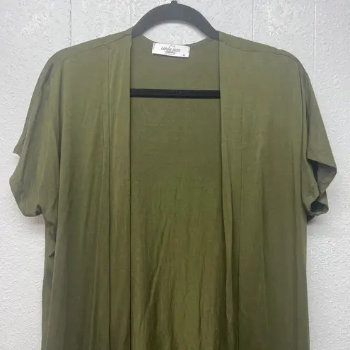 Carly Jean Los Angeles Carly Jean Women's Minimalist Chic Bohemian Relaxed Open Front Tunic Top Size XS