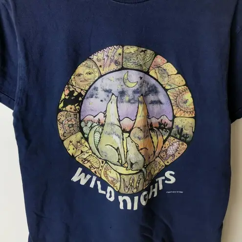 1997 Vintage Wild Nights Wolves Nature T Shirt 90s Single Stitch Graphic Tee Size M