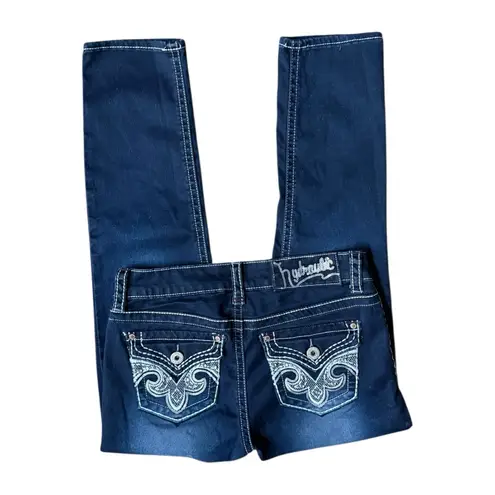Hydraulic Vintage Y2K Low Rise Dark Wash Denim Jeans Size 7/8
