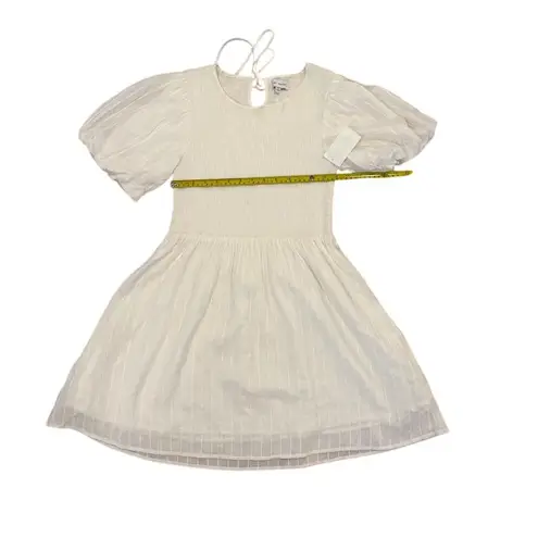 Lost + Wander Women's White Mykonos Mini Dress Size M Short Sleeve