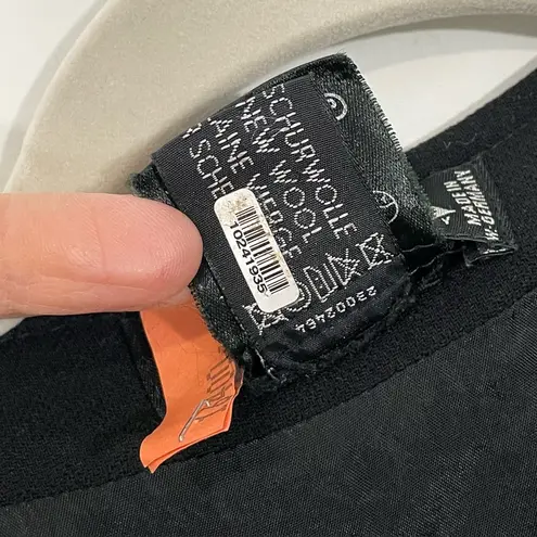 Vintage Escada Black Double Breasted Dress | Gold Monogram Buttons | Size EU 38