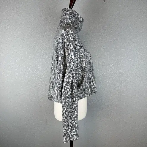 The Moon Michii Sanyo Cropped Turtleneck Sweater 6 Gray Black 100% Pure Wool Japan