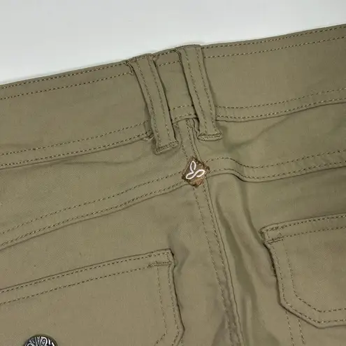 prAna Khaki Outdoor Hiking Cargo Shorts 9" Inseam Womens 0