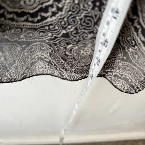 Jonathan Martin Black Paisley Midi Dress Size 8 Sleeveless Boho Babydoll Tie