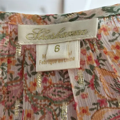 Shoshanna Women's Aubrey Puff Sleeve Smocked Mini Dress Size 6 Multicolored