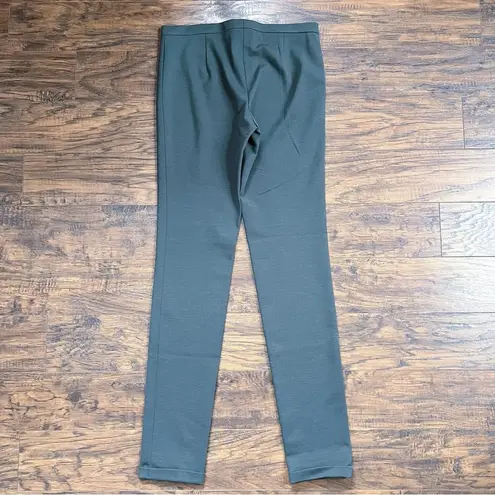 Jil Sander  • grey stretch wool pants slim high waist cuffed trouser ponte knit