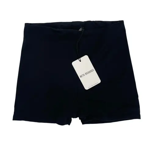 BETH RICHARDS Bondi Swim Short Shorts Size Extra Small NWT High Waist Hot Pant Black