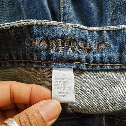 Charter Club Blue Lisbon Wide Leg Jeans 10