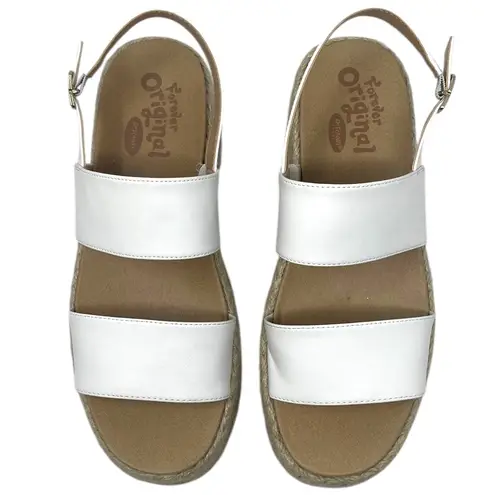 Dr. Scholls “Delaney” Espadrille Platform White Wedge Sandal Women’s Size 10M