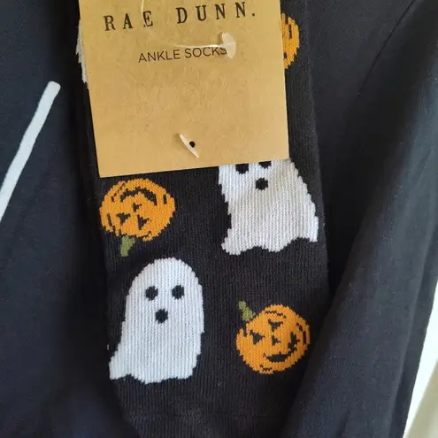 Rae Dunn  Black Boo Ghost Shirt With Socks Set Size L Long Sleeve Halloween Fall