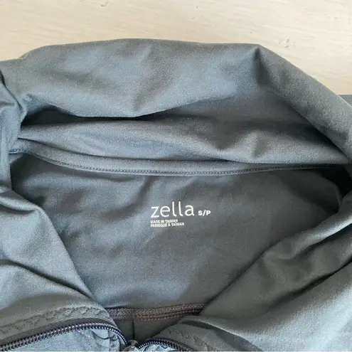 Zella  Womens Gray Full Zip Athletic Jacket Thumbholes Size Small