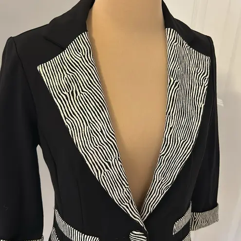 Joseph Ribkoff Black/Gold Ponte Blazer
