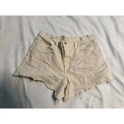 Universal Threads Universal Thread Womens Off-White‎ High-Rise Denim Shorts Size 12 - Image 3