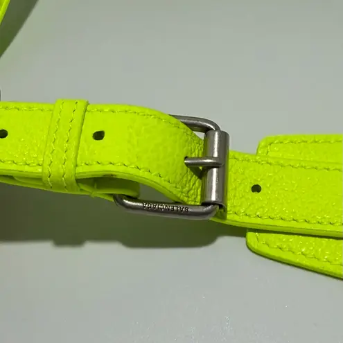 Balenciaga New  Leather Car Flap Shoulder Bag Fluorescent Yellow Made in Italy