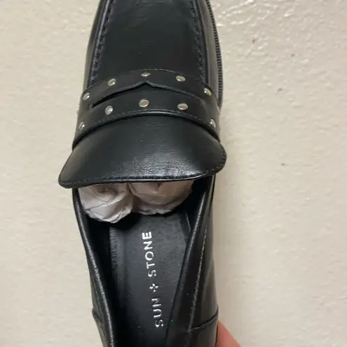 Sun + Stone Taelenn Loafer Flats SZ 10 Black