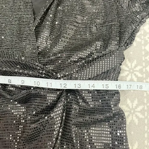 City Chic NWT Sequin Glow Dress In Black Size XXS/12