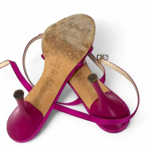 BCBG Max Azria | 6.5 | Kitten Heel Sandal Satin PINK Ankle Strap Women Strappy