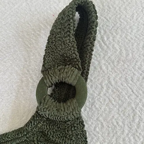 HINZA G Domino One Piece Swimsuit, BRAND NEW, Metallic Khaki, $270 Green Size undefined