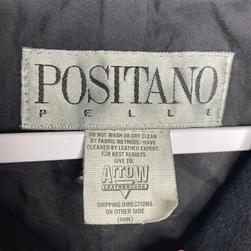 Vintage Positano Pelle Rhinestone Leather Jacket Size M