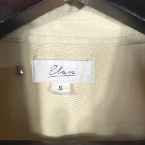 Elan Utility Safari Dress Jacket Yellow Belted Sleeveless Zip Front Women's S