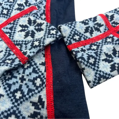 Kari Traa Fairisle quarter zip wool base layer Blue