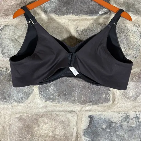 Cacique Lightly Lined No Wire Black Bra 44C Adjustable Straps Comfort Back Close