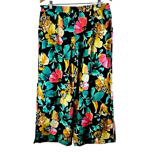 Denim & Co . Beach Jersey Petite Wide Leg Pant with Slits - Size Large Petite