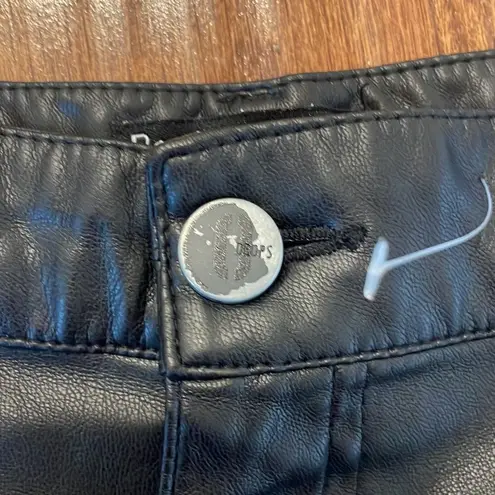 Bershka Berksha black faux leather straight leg pants size 30