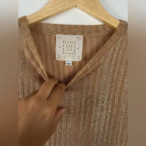 Johnny Was Midnight Shimmering Striped Tunic Top Women’s Sz S