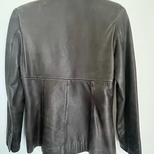 Classiques Entier Vintage Distressed Leather Women’s Blazer Jacket Size Small
