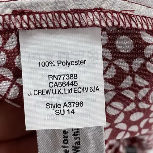 J.Crew  Pants womens‎ 0 Red Geo Print A3796 Drawstring Classy Lounge Womens Pants - Image 9