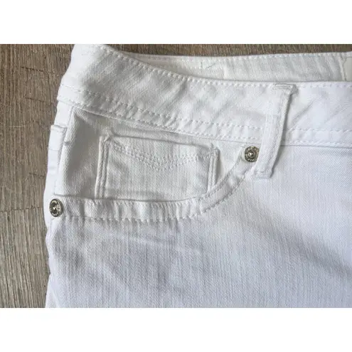 Seven 7 White cut off shorts embellished back pocket size 16