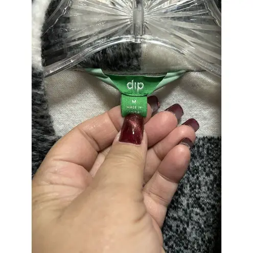 Dip Black/White Plaid Long Sleeve Button Closure Jacket Size M Pockets Black Size M