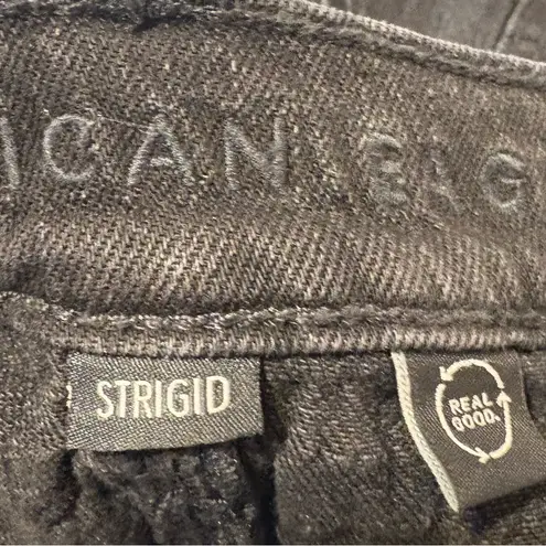 American Eagle  low rise flare baggy black‎ jeans 6 long