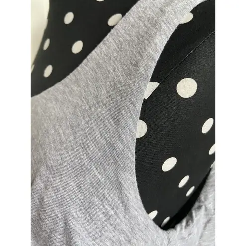 Soft Surroundings Womens Dress Petite XS Gray Tiered Darcie Sleeveless Stretch