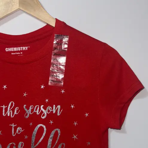 Chemistry Tis the Season to Sparkle red shirt women's size medium NWT
