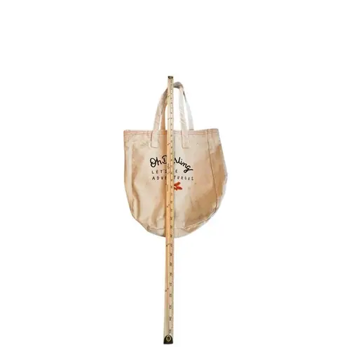 Oh Darling "Lets Be Adventurous" Embroidered Canvas Tote Bag Eco