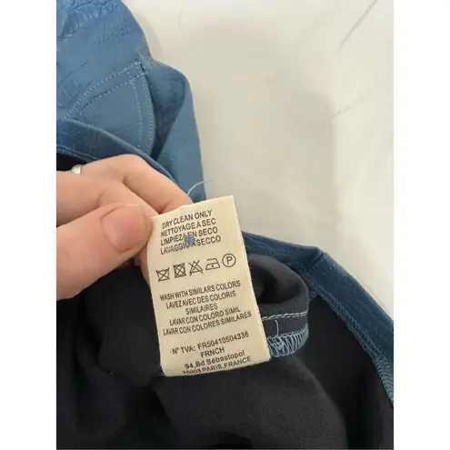 FRNCH DARY CROC EMBOSSED FAUX LEATHER SKIRT Size L