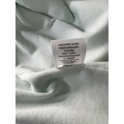 J.Jill Seafoam Green Long Sleeve 3 Button Tunic Jersey Lined Linen Pockets Small