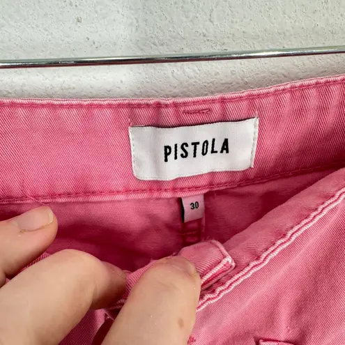 Pistola Pink Cotton Button Fly Utility Cargo Pants Size 30