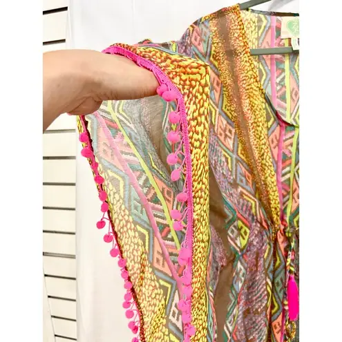 Z&L Kimono Sleeve Kaftan Swim Cover Up Maxi Dress Multicolor Women's One size