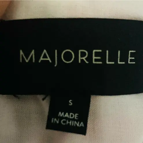 Majorelle ‘Florian’ midi dress in pink plaid w/ halter tie neck & bandeau top. S