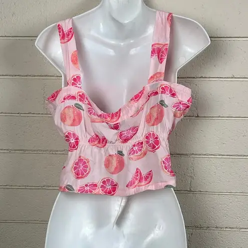 Wildfox  Fruit Print Pink Tank size XS NWT