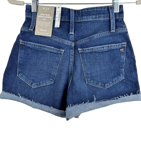 Madewell NEW  Curvy High-Rise Denim Shorts 23 XS Canterdale Wash