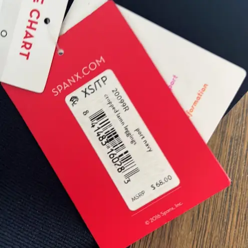 Spanx NWT  Cropped Look at Me Now LAMN Legging Port Navy XS