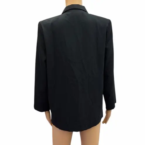 Briggs New York Briggs Petite Black One Button Blazer Womens Size 4P