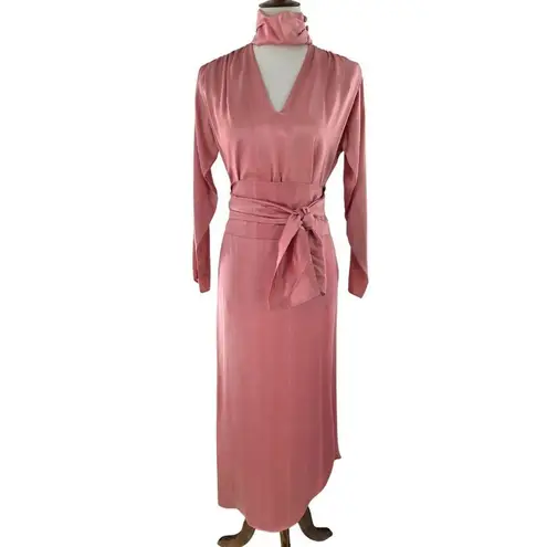 Vintage Karie Patterson SANSASAPPELLE Pink Hand Painted Silk Top/Skirt Medium