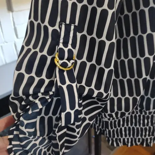 Michael Kors  blue and white print top