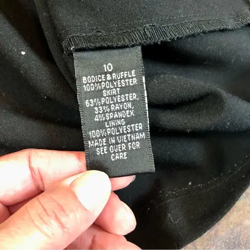 ALYX Dress Women’s Floral on Top Pencil Skirt on Bottom with Waist Belt Size 10 Black