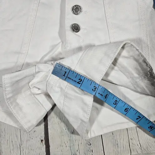 We Wore What Twill Denim Seamed Short in Classic White 26 NWT